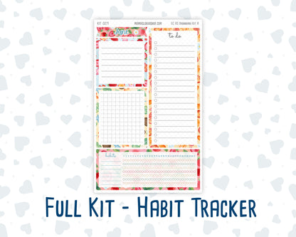 Kit 0271 - A5 - EC Notes Pages - Dashboard Kit | Productivity Page - June - Strawberry Shore