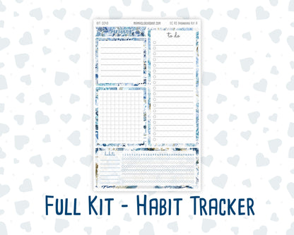 Kit 0249 - A5 - EC Notes Pages - Dashboard Kit | Productivity Page - January - Icy Lace