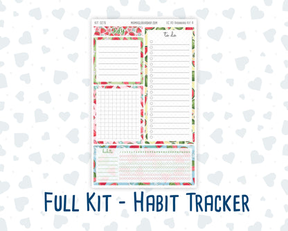 Kit 0276 - A5 - EC Notes Pages - Dashboard Kit | Productivity Page - July - Melon Crush