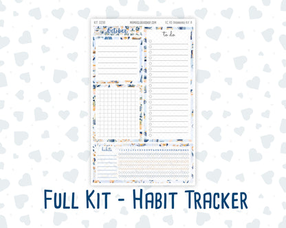 Kit 0299 - A5 - EC Notes Pages - Dashboard Kit | Productivity Page - October - Book Nook