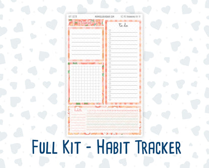 Kit 0278 - A5 - EC Notes Pages - Dashboard Kit | Productivity Page - August - Oops, All Peaches