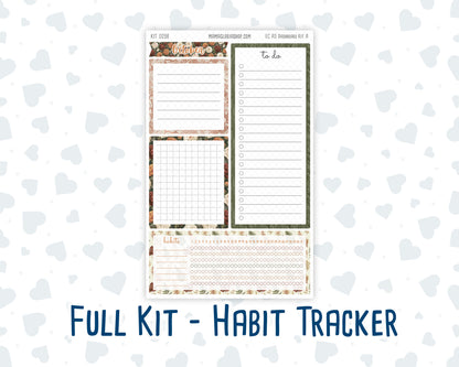 Kit 0298 - A5 - EC Notes Pages - Dashboard Kit | Productivity Page - October - Velvet Bloom