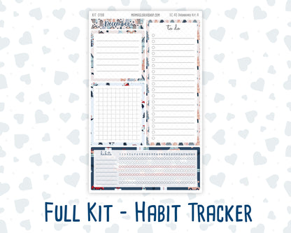 Kit 0198 - A5 - EC Notes Pages - December - Holiday Village - Dashboard Kit | Productivity Page