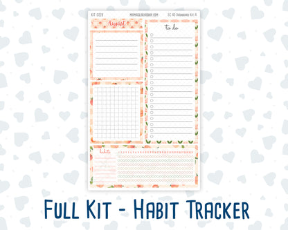 Kit 0228- A5 - EC Notes Pages - August - Just Peachy - Dashboard Kit | Productivity Page