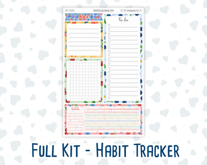 Kit 0220 - A5 - EC Notes Pages - June - June Berries - Dashboard Kit | Productivity Page