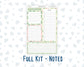 Kit 0256 - A5 - EC Notes Pages - Dashboard Kit | Productivity Page - March - Froggy Luck
