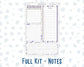 Kit 0213 - A5 - EC Notes Pages - April - Provence - Dashboard Kit | Productivity Page
