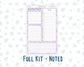 Kit 0263 - A5 - EC Notes Pages - Dashboard Kit | Productivity Page - April - Lavender Drift