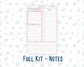 Kit 0262 - A5 - EC Notes Pages - Dashboard Kit | Productivity Page - April - Spring Puffs