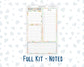 Kit 0261 - A5 - EC Notes Pages - Dashboard Kit | Productivity Page - April - Llama Spring