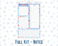 Kit 0224 - A5 - EC Notes Pages - July - Patriotic Parade - Dashboard Kit | Productivity Page
