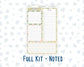 Kit 0280 - A5 - EC Notes Pages - Dashboard Kit | Productivity Page - Half Past Six In August
