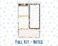 Kit 0200 - A5 - EC Notes Pages - January - Golden Hour - Dashboard Kit | Productivity Page