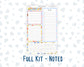 Kit 0269 - A5 - EC Notes Pages - Dashboard Kit | Productivity Page - June - Dolce Mare