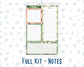 Kit 0208 - A5 - EC Notes Pages - March - Shamrock Lane - Dashboard Kit | Productivity Page