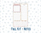 Kit 0293 - A5 - EC Notes Pages - Dashboard Kit | Productivity Page - September - Fleur de Provence