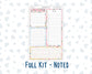 Kit 0270 - A5 - EC Notes Pages - Dashboard Kit | Productivity Page - June - Beachside Bliss
