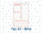 Kit 0294 - A5 - EC Notes Pages - Dashboard Kit | Productivity Page - September - Rosy Reveria