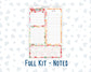 Kit 0271 - A5 - EC Notes Pages - Dashboard Kit | Productivity Page - June - Strawberry Shore