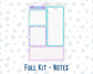 Kit 0230- A5 - EC Notes Pages - August - School Daze - Dashboard Kit | Productivity Page