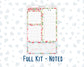 Kit 0276 - A5 - EC Notes Pages - Dashboard Kit | Productivity Page - July - Melon Crush