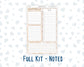 Kit 0301 - A5 - EC Notes Pages - Dashboard Kit | Productivity Page - November - Sunday Comfort