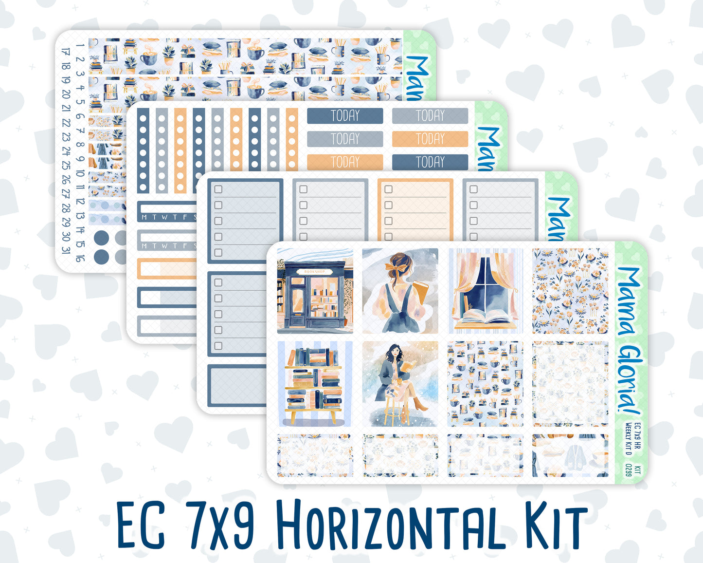 Kit 0299 - 7x9 - Horizontal - Weekly Kit - October - Book Nook