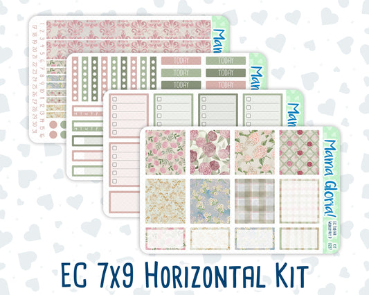 Kit 0257 - 7x9 - Horizontal - Weekly Kit - March - Blush Garden