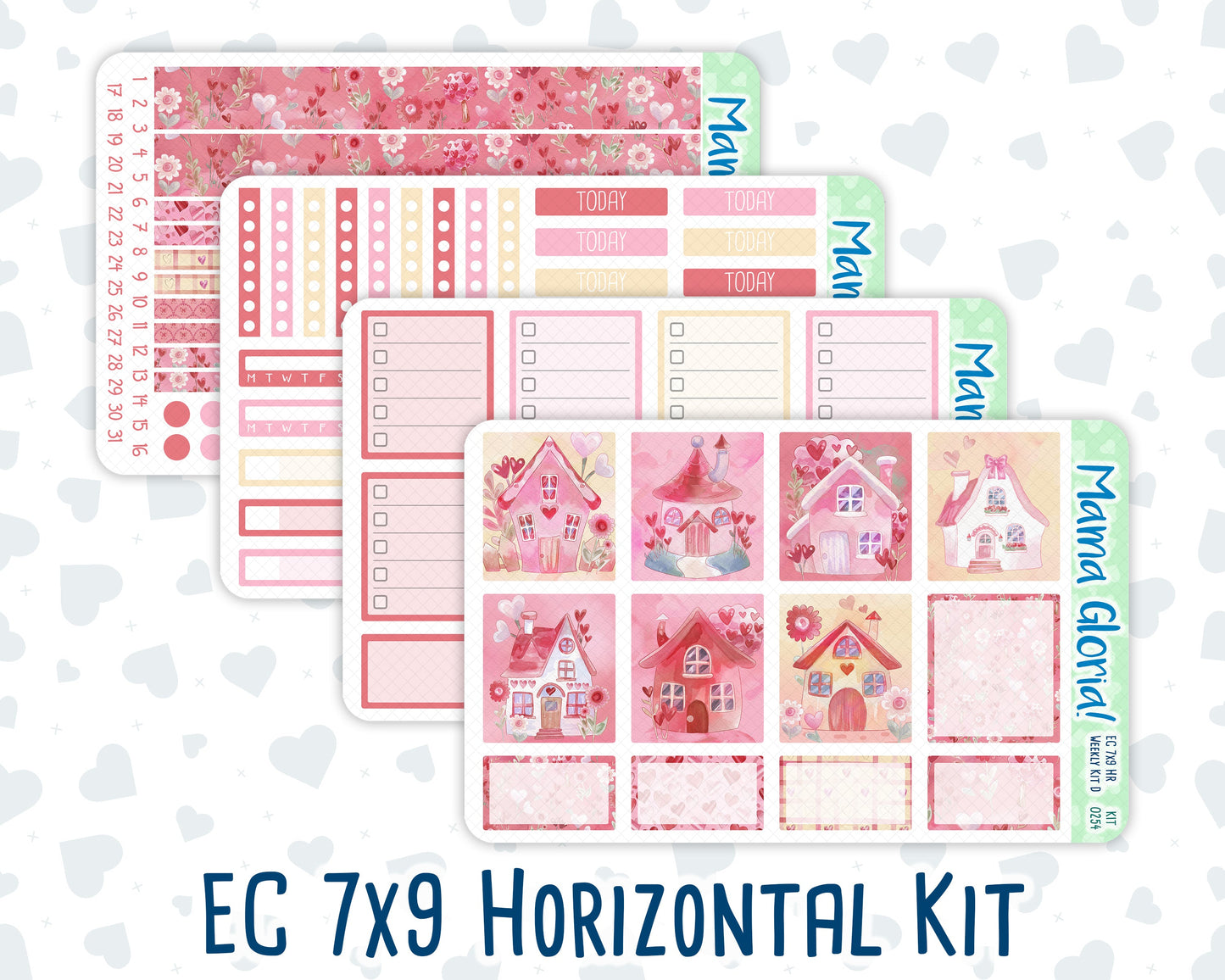 Kit 0254 - 7x9 - Horizontal - Weekly Kit - February - Valentine Village