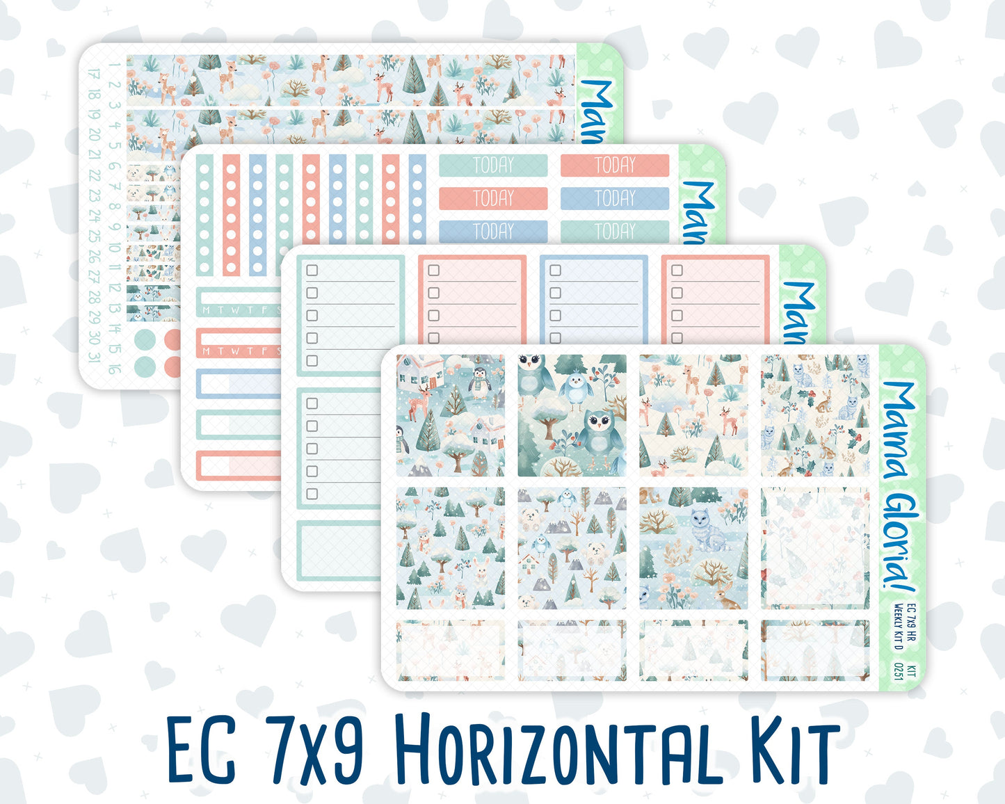 Kit 0251 - 7x9 - Horizontal - Weekly Kit - January - Pine & Paws