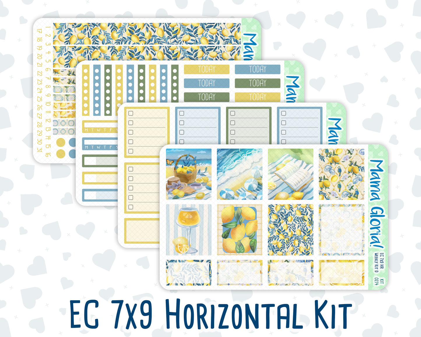 Kit 0274 - 7x9 - Horizontal - Weekly Kit - July - Sunny Lemon Shore