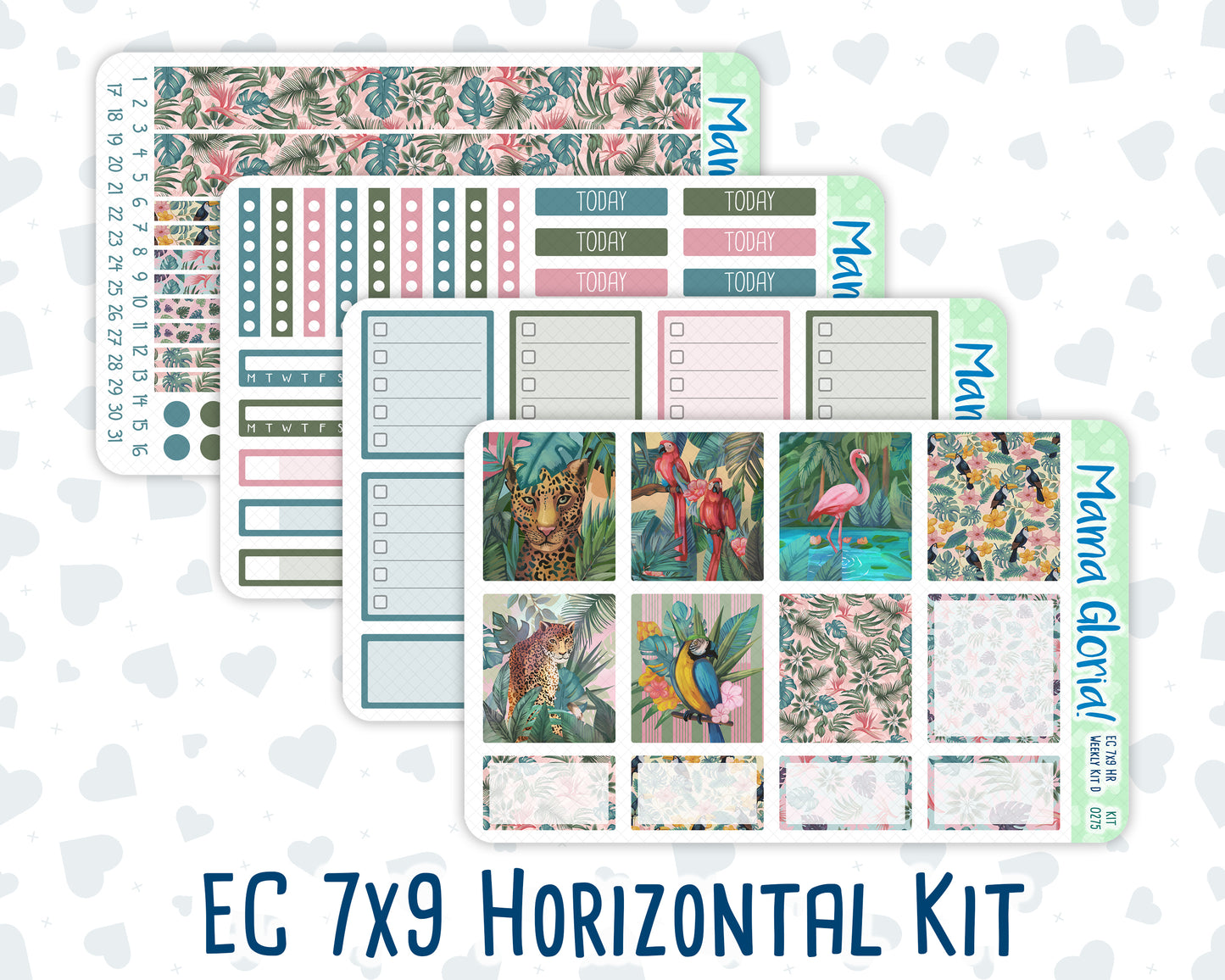 Kit 0275 - 7x9 - Horizontal - Weekly Kit - July - Tropical Safari Blush