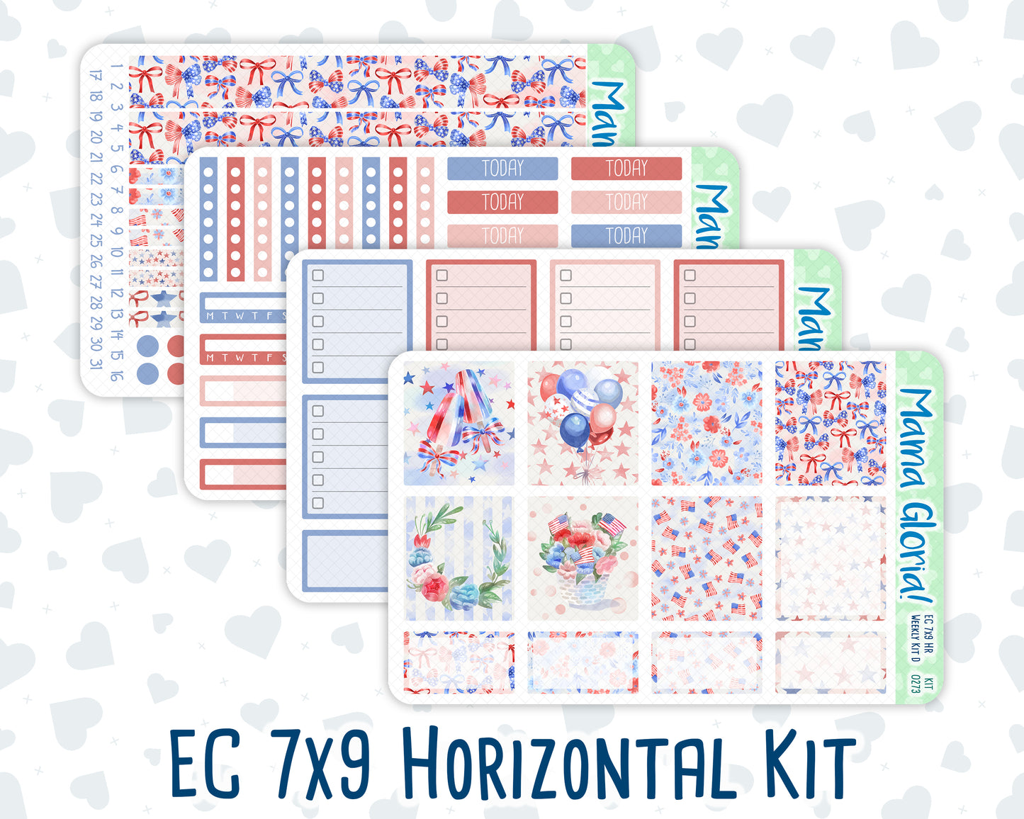 Kit 0273 - 7x9 - Horizontal - Weekly Kit - July - Americana In Bloom