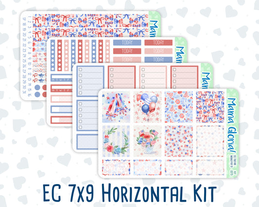Kit 0273 - 7x9 - Horizontal - Weekly Kit - July - Americana In Bloom