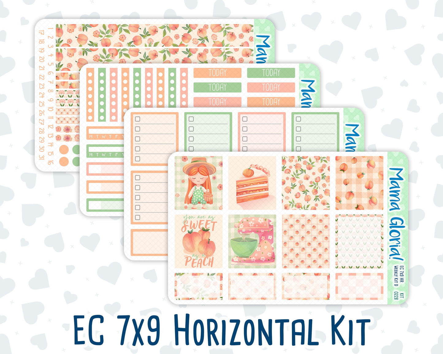Kit 0228 - 7x9 - Horizontal - Weekly Kit - August - Just Peachy