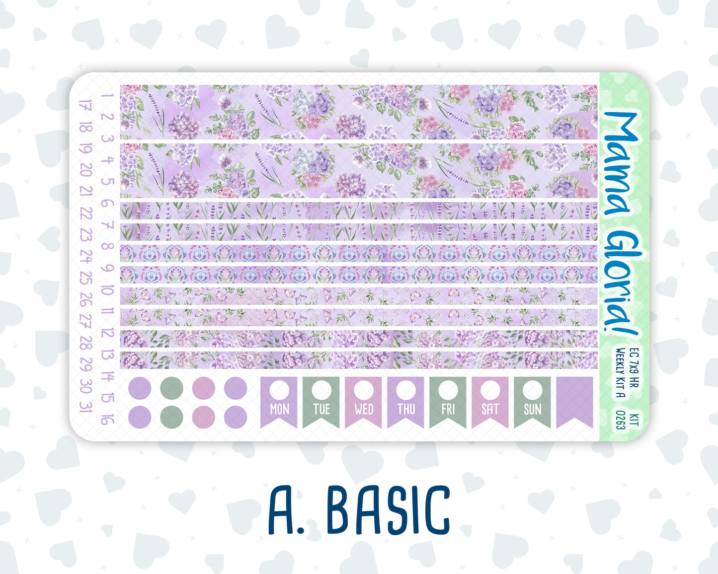 Kit 0263 - 7x9 - Horizontal - Weekly Kit - April - Lavender Drift