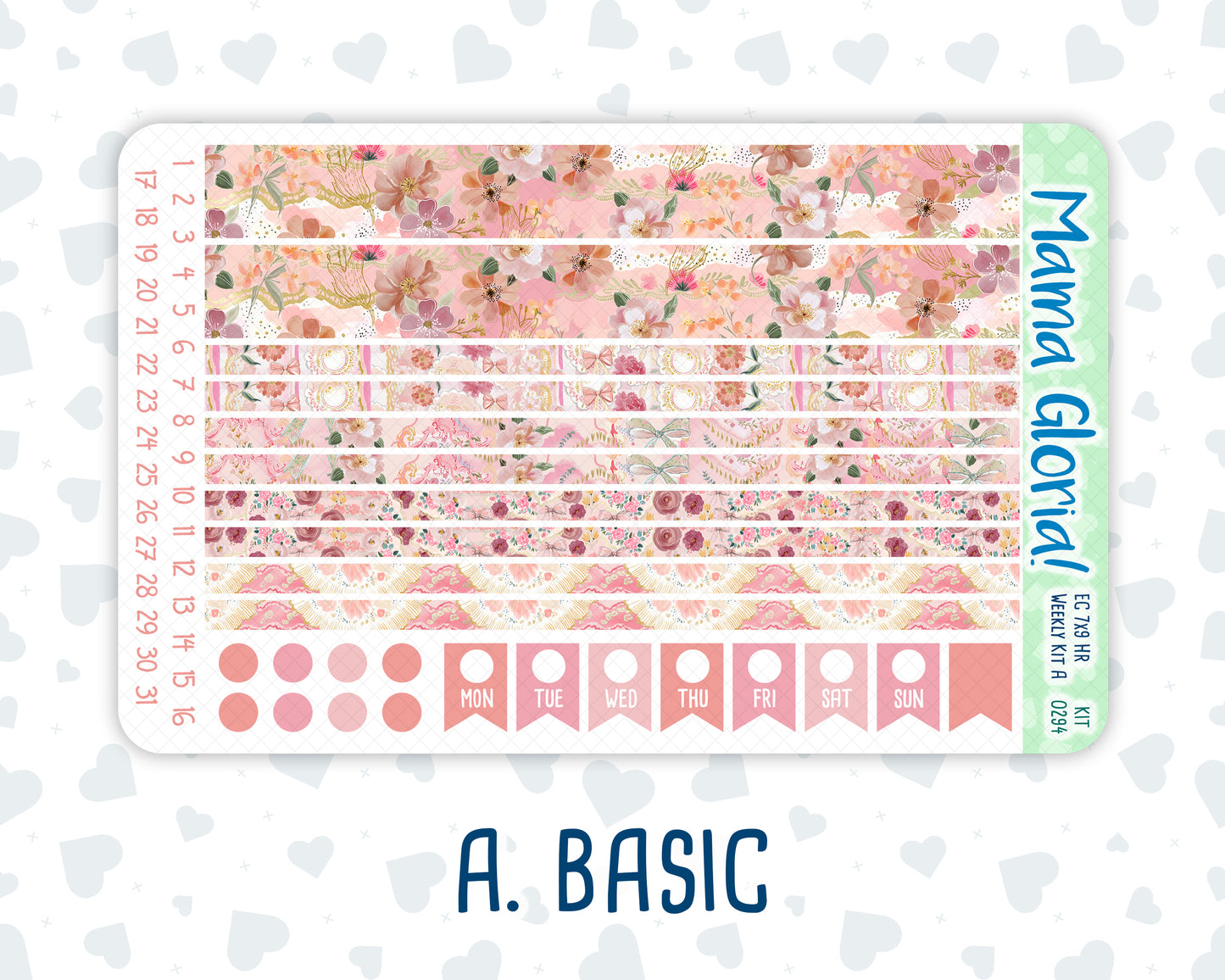Kit 0294 - 7x9 - Horizontal - Weekly Kit - September - Rosy Reveria