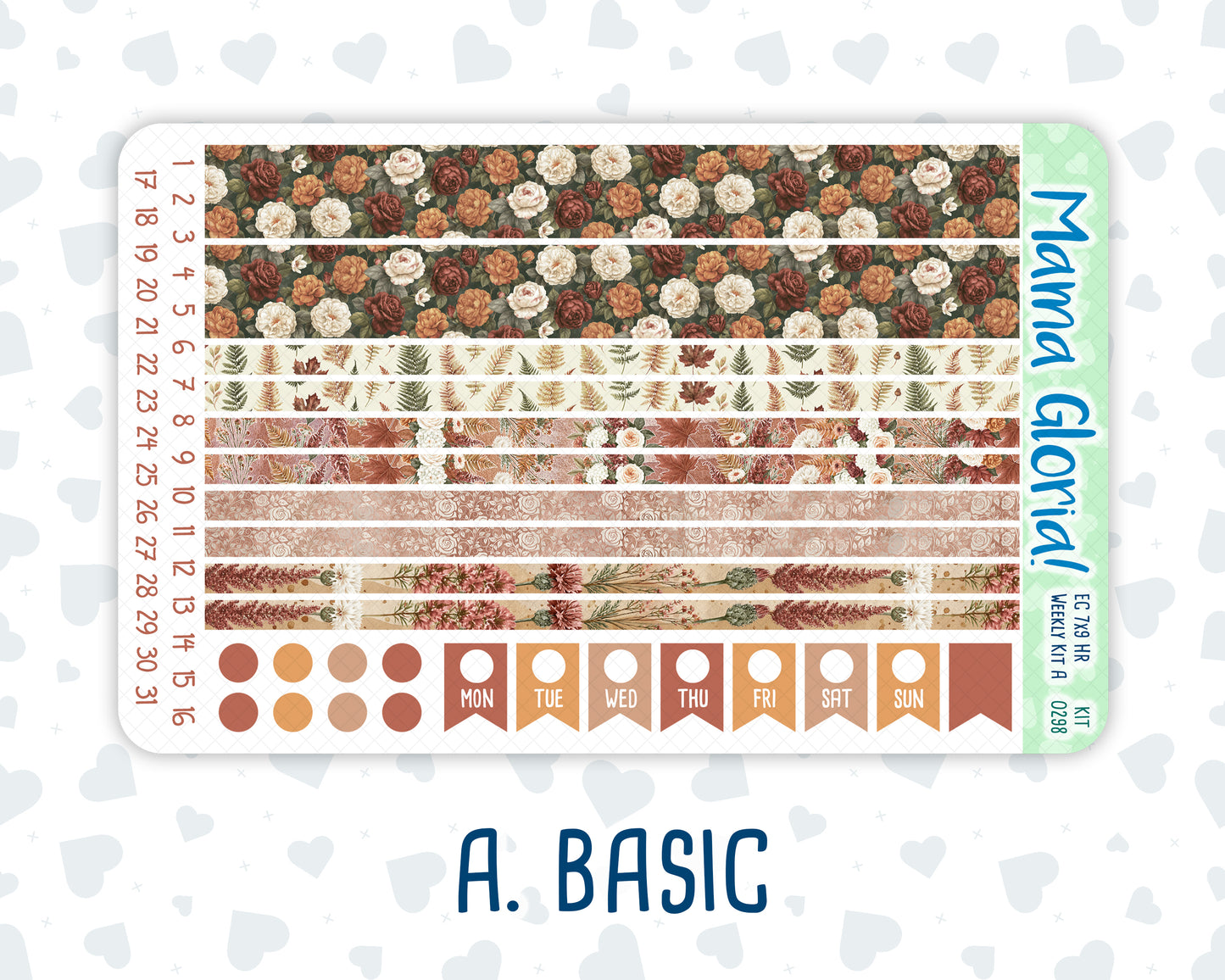 Kit 0298 - 7x9 - Horizontal - Weekly Kit - October - Velvet Bloom