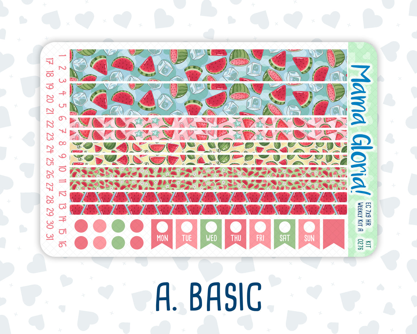 Kit 0276 - 7x9 - Horizontal - Weekly Kit - July - Melon Crush