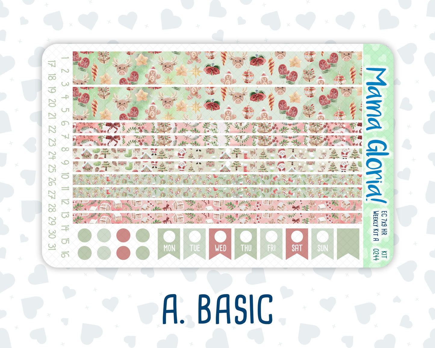 Kit 0244 - 7x9 - Horizontal - Weekly Kit - December - Santas Village