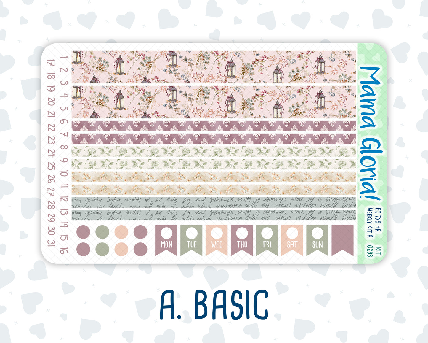 Kit 0293 - 7x9 - Horizontal - Weekly Kit - September - Fleur de Provence