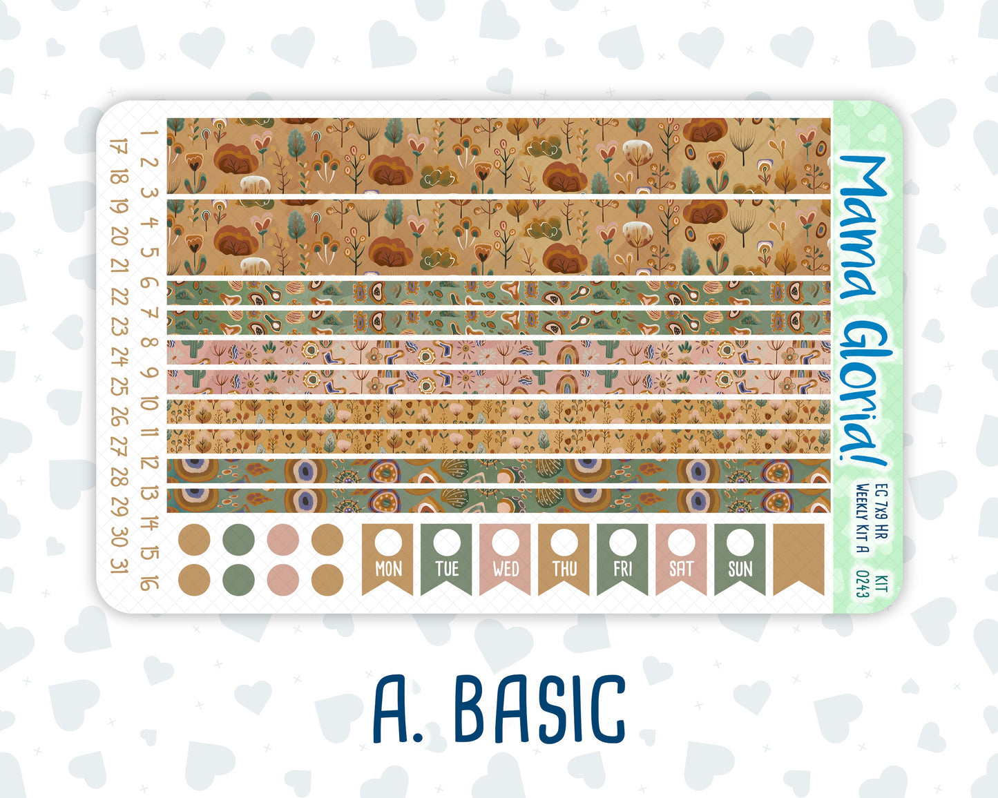 Kit 0243 - 7x9 - Horizontal - Weekly Kit - November - Boho Autumn