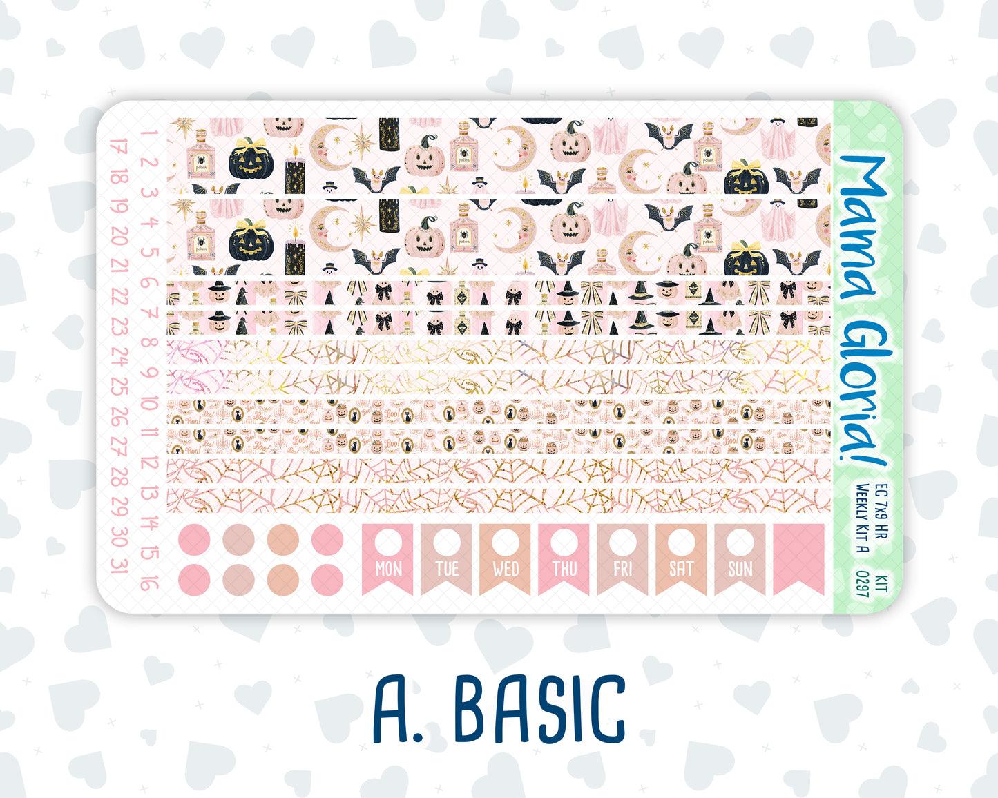 Kit 0297 - 7x9 - Horizontal - Weekly Kit - October - Pink Spell
