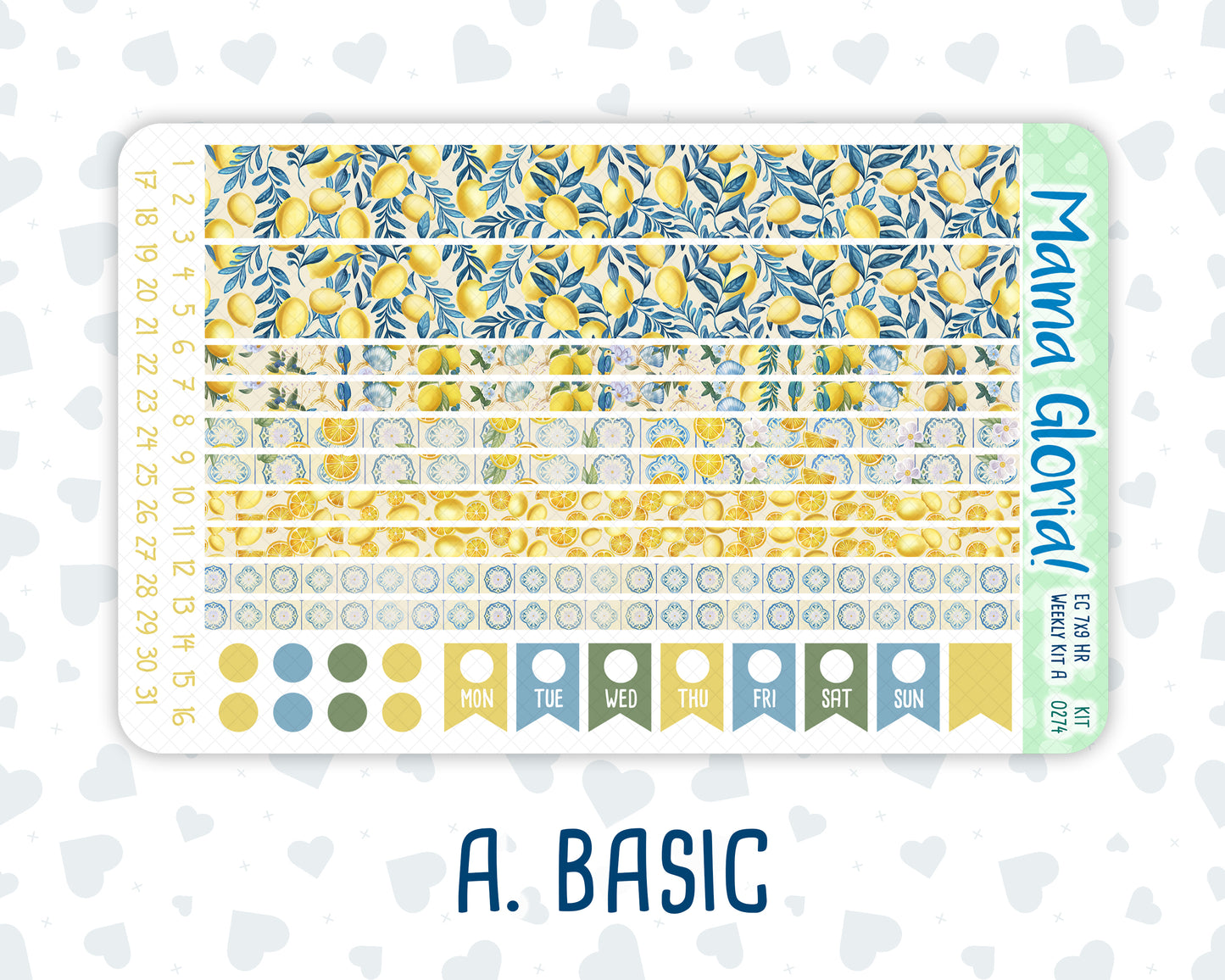 Kit 0274 - 7x9 - Horizontal - Weekly Kit - July - Sunny Lemon Shore