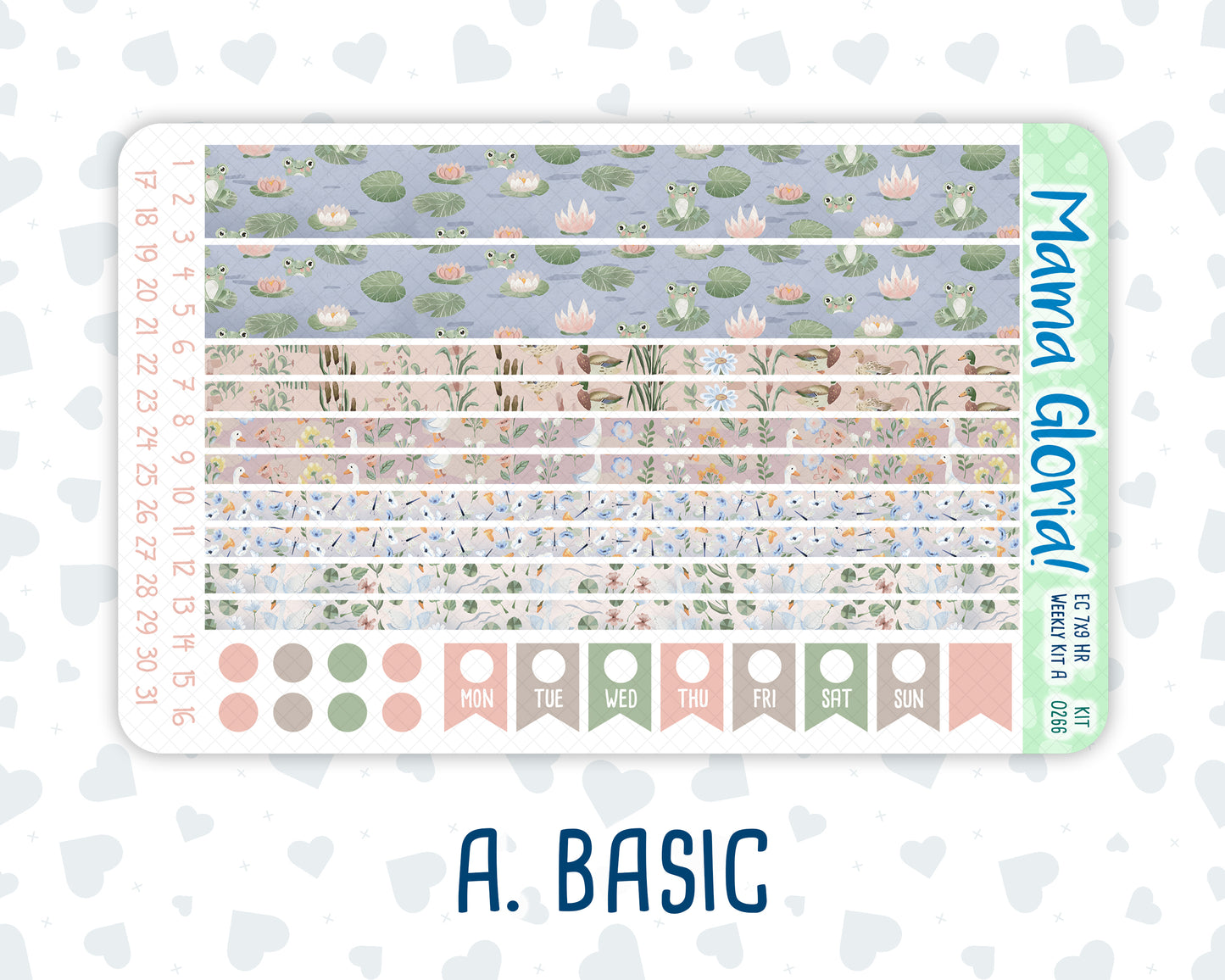 Kit 0266 - 7x9 - Horizontal - Weekly Kit - May - Froggy Lake Picnic