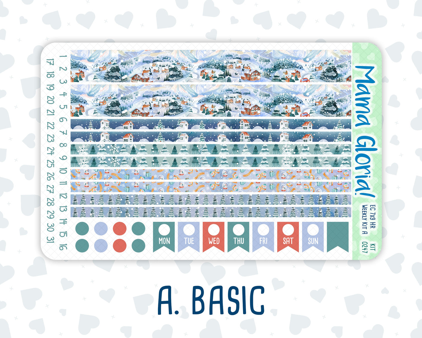 Kit 0247 - 7x9 - Horizontal - Weekly Kit - December - Snow Day Adventures