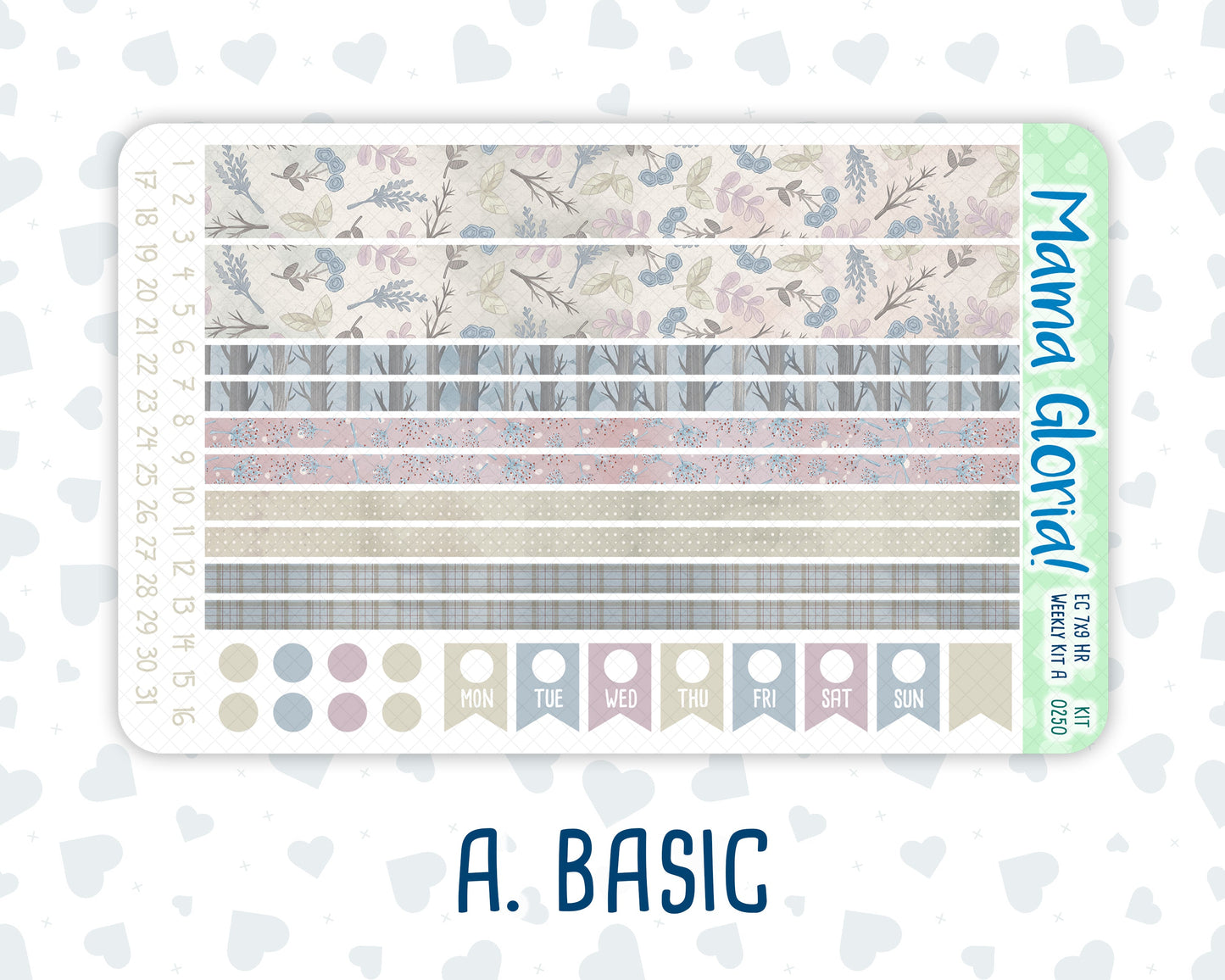 Kit 0250 - 7x9 - Horizontal - Weekly Kit - Quiet January