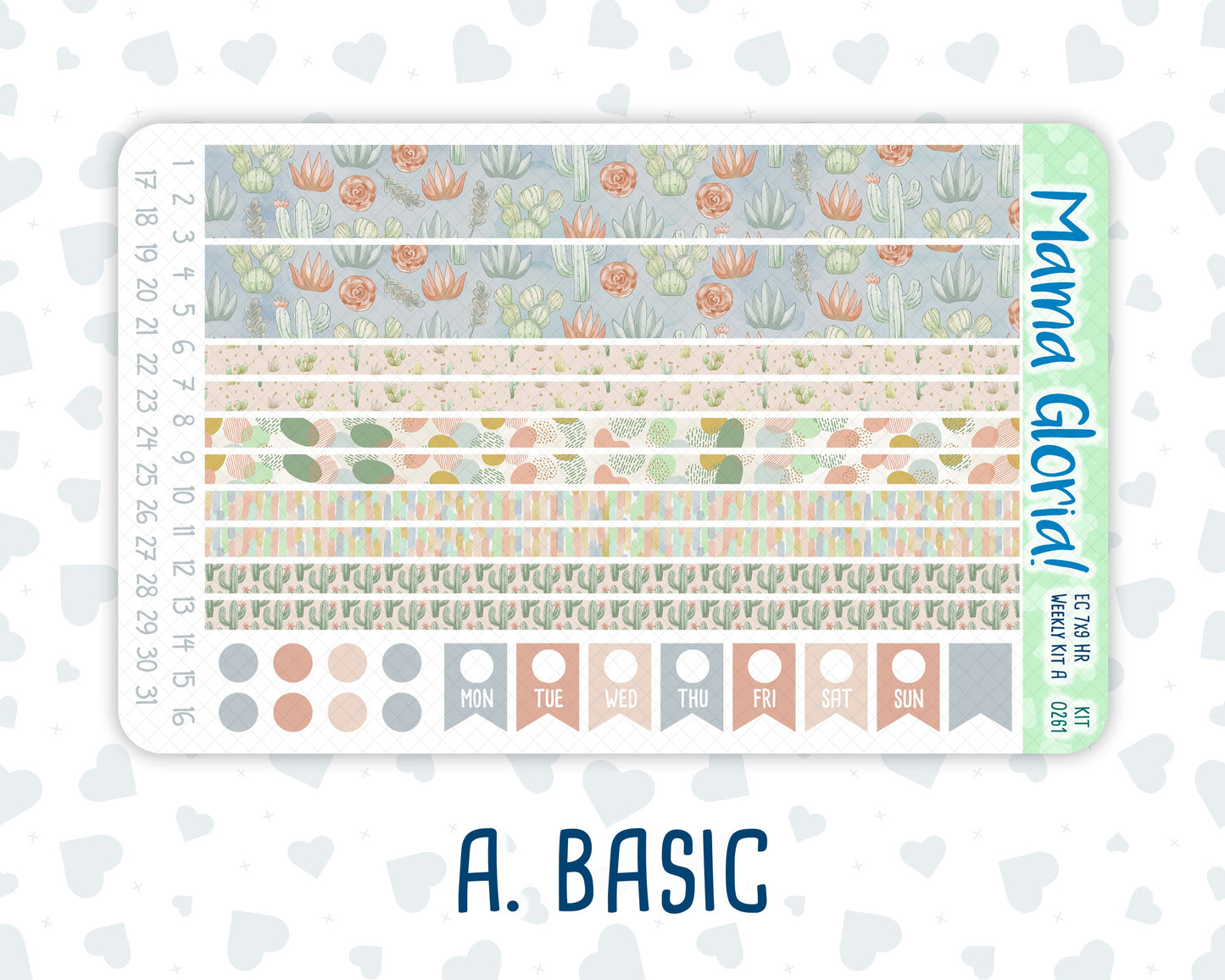Kit 0261 - 7x9 - Horizontal - Weekly Kit - April - Llama Spring