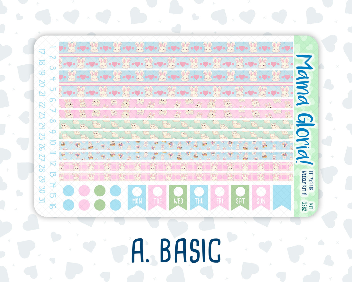 Kit 0262 - 7x9 - Horizontal - Weekly Kit - April - Spring Puffs