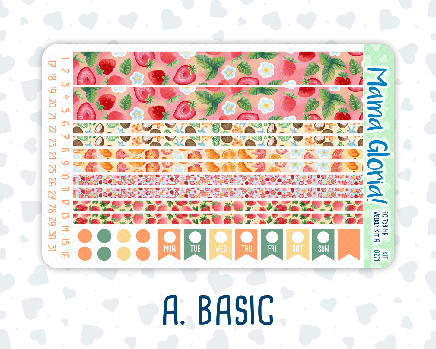 Kit 0271 - 7x9 - Horizontal - Weekly Kit - June - Strawberry Shore